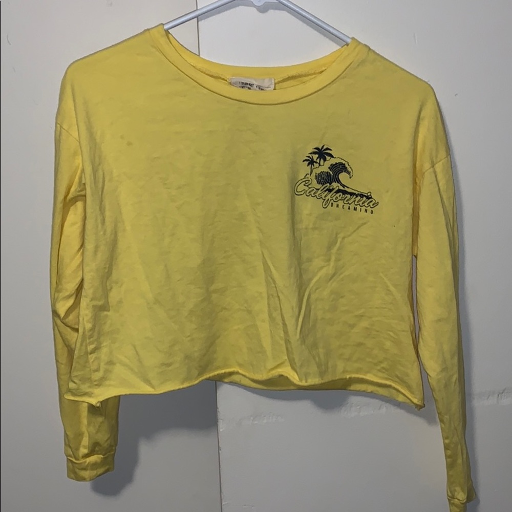 Yellow crop top